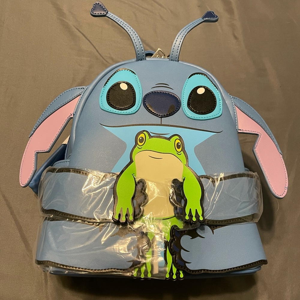 Loungefly Stitch Holding Frog Mini Backpack
